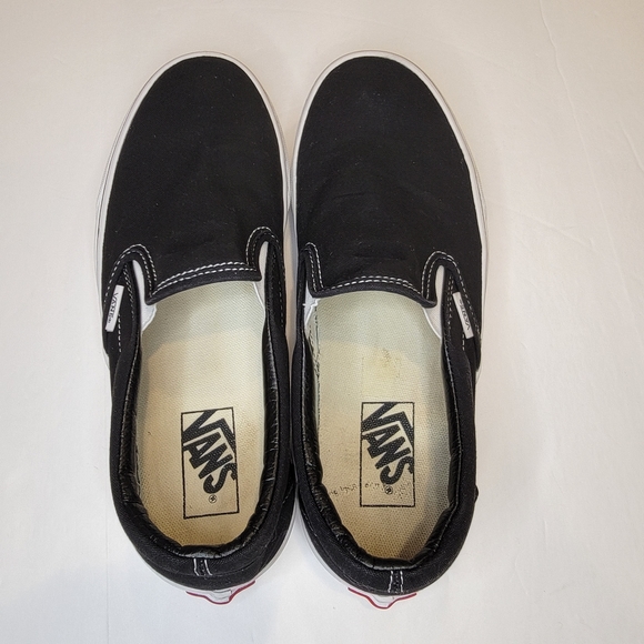 Vans Off The Wall Black & White Slip On Sneaker Size Men's 8 (Women's 9.5) - Picture 5 of 13